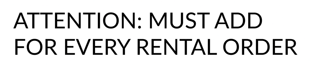 Refundable Security Deposit - X3 Rental